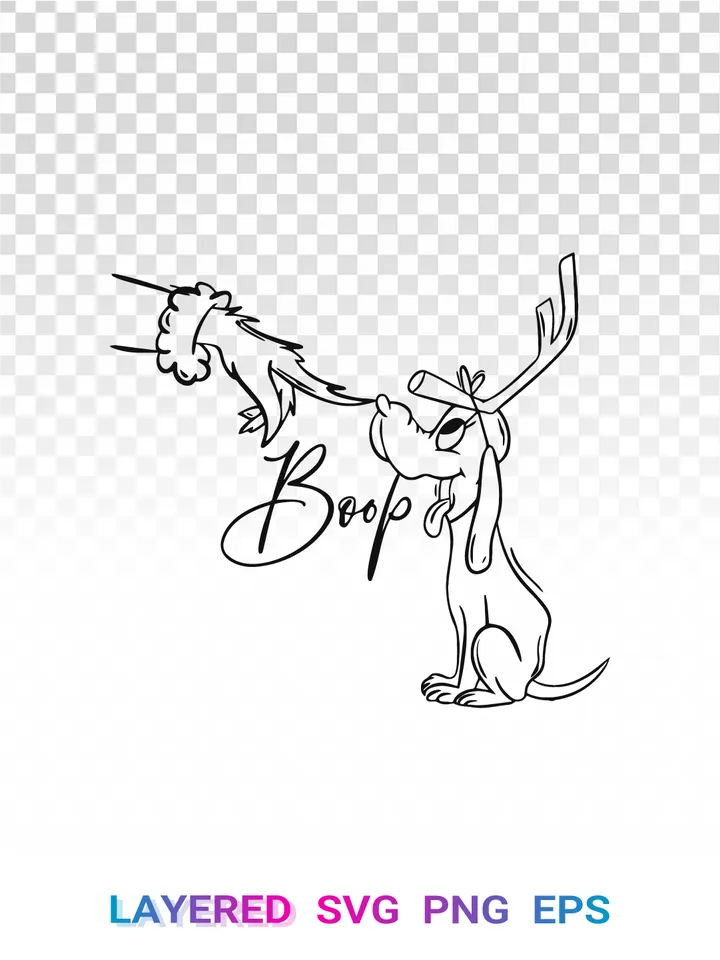 Grinch Dog Boop SVG, Max Christmas PNG, Dr Seuss Clipart
