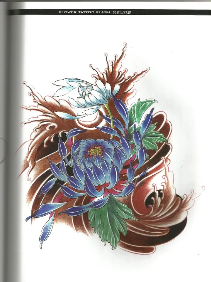 Flower tattoo flash