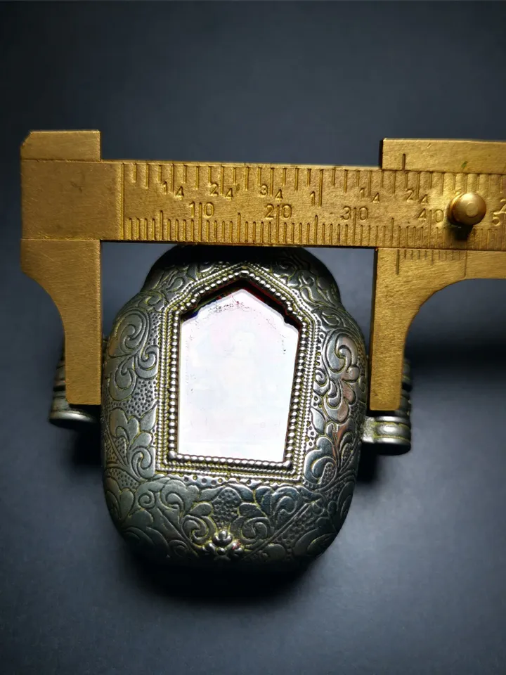 Gandhanra Antique Handmade Gau Ghau Shrine,Manjusri,Wisdom Buddha,Mini Tibetan Buddhist Altar Amulet Pendant