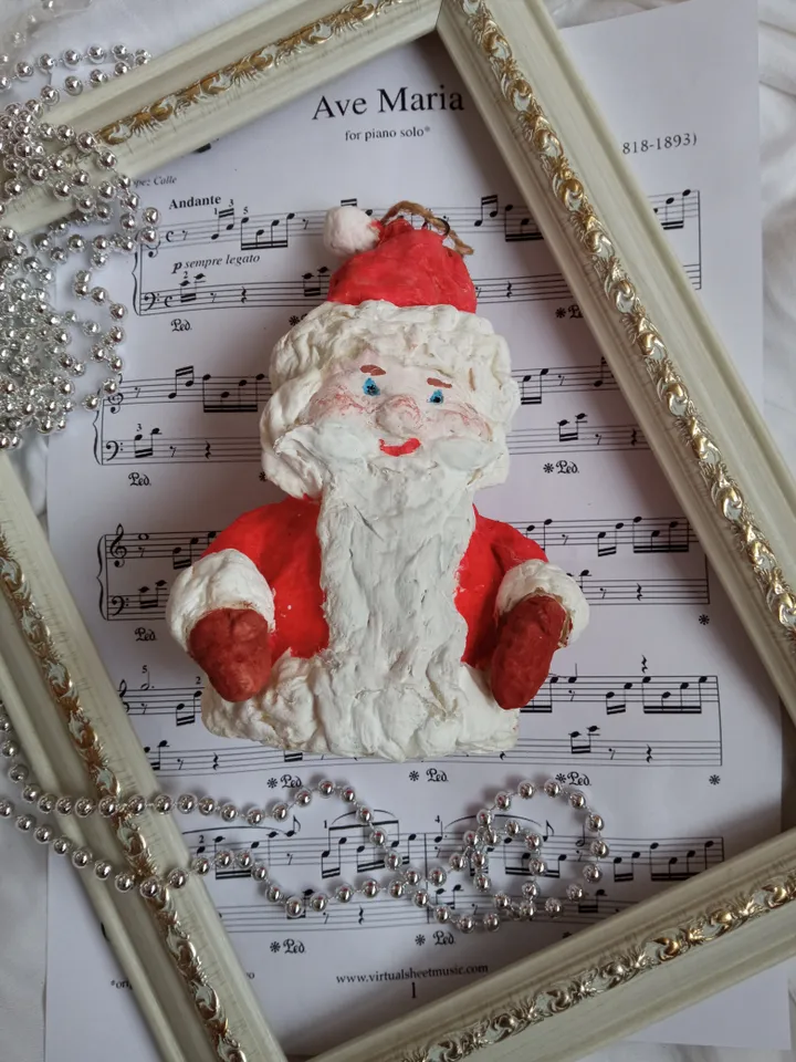 Santa Claus pendant. Нandmade
Christmas decor Xmas Santa. Christmas tree toy Holidays gifts