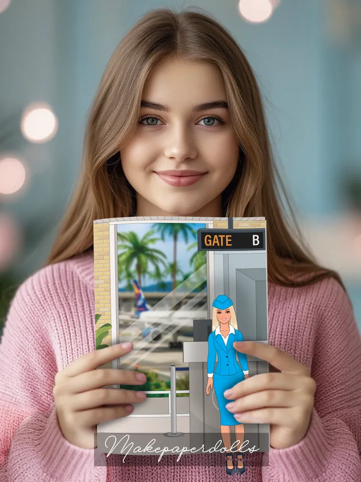 Airport for paper dolls