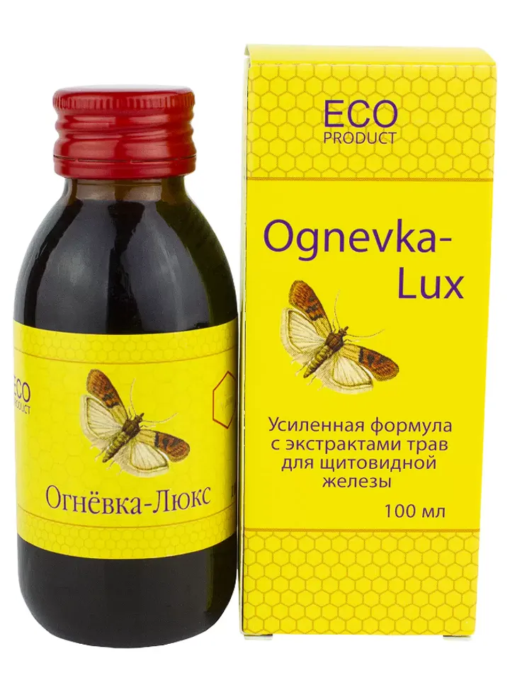 Tincture Ognyovka-Lux Zhiva for thyroid gland, for endocrine system 100 ml