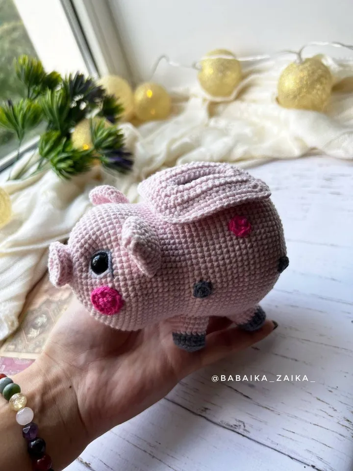 PDF Crochet Piggy Bank Pattern, Amigurumi pig pattern, Crochet pig, Cute pig, Animal pattern, Amigurumi baby pig doll, Crochet animal