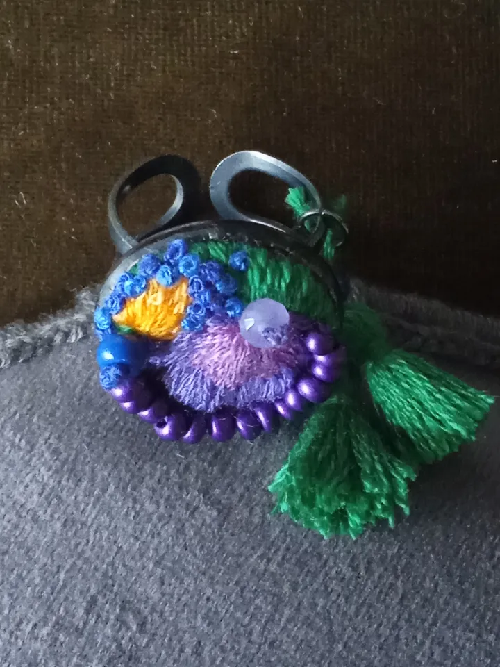 Embroidered ring
