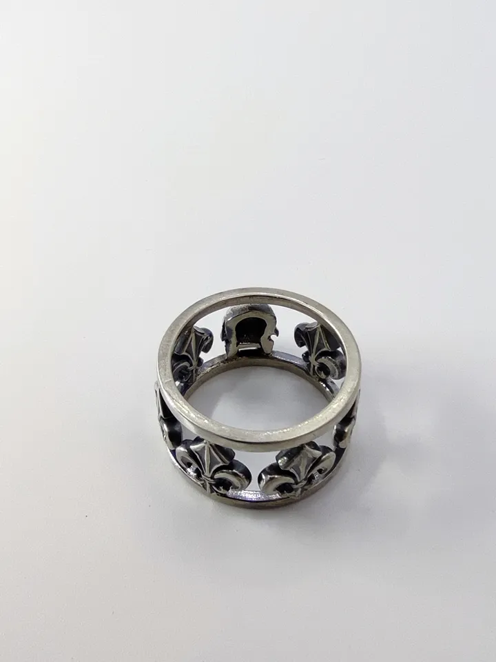 Ring - Signet - Skull - Fleur de lis