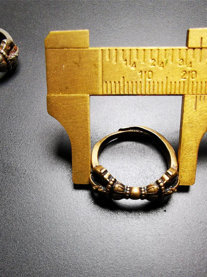 Gandhanra Handmade Tibetan Vajra Ring,Buddhist Protection Jewelry