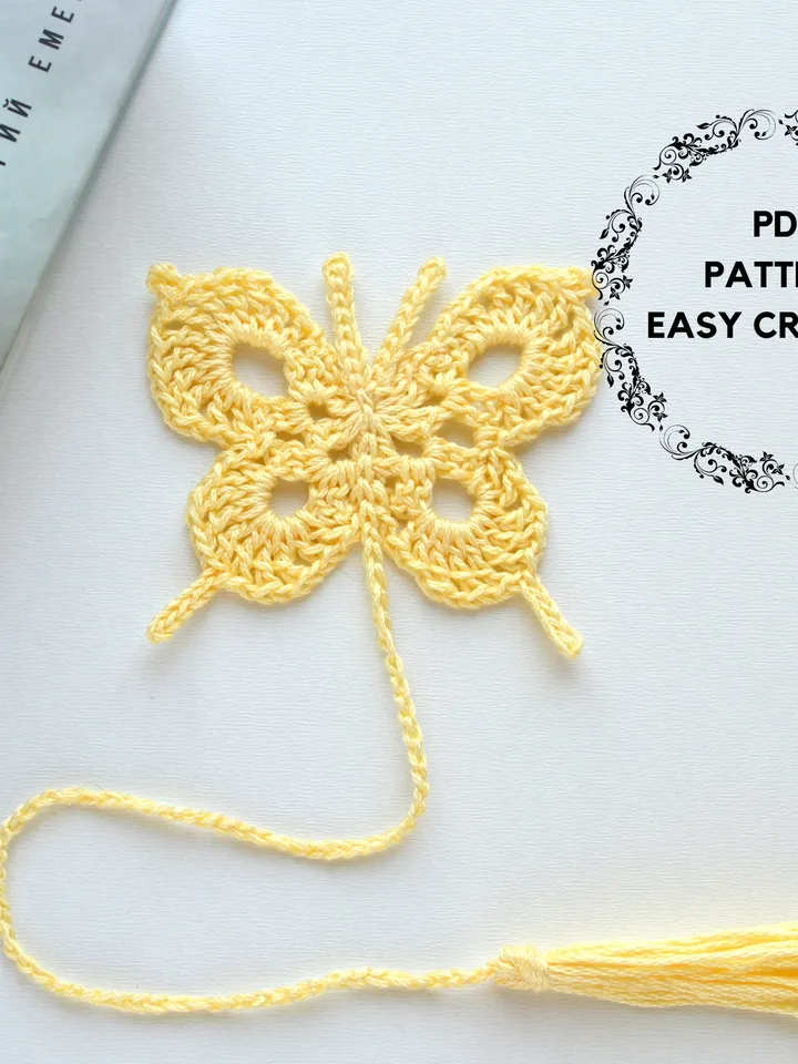 Butterfly Bookmark Pattern with tassel.