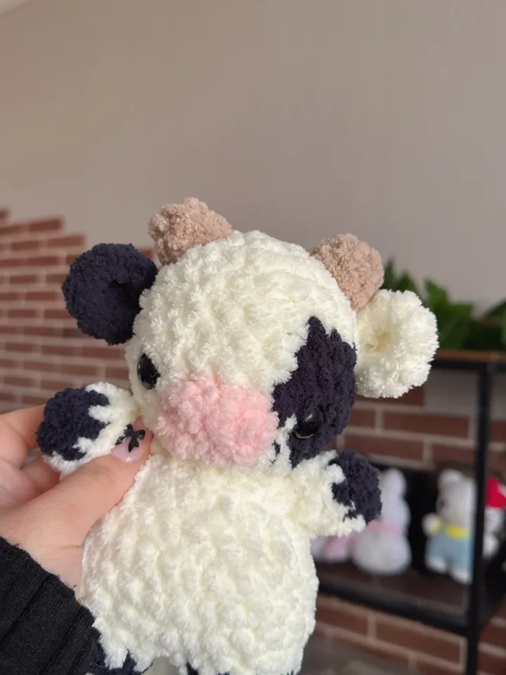 Crochet pattern chubby cow, plushie crochet toys, cow crochet, cute baby cow crochet pattern PDF file US terms