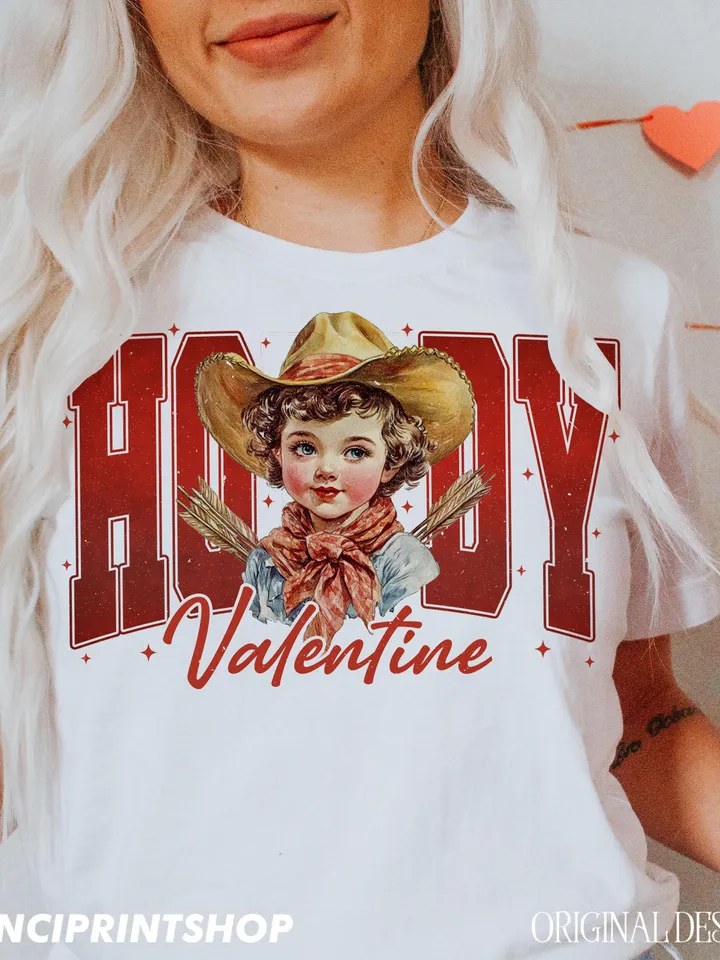Howdy Valentine PNG, Cupid Valentines png, Western Valentines png, Retro Valentine png, Valentines png, Cupid png, Western png, Cowgirl png