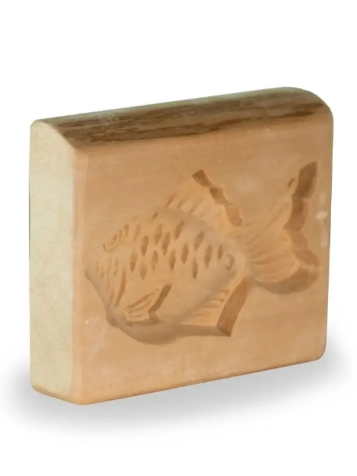 Fish Embossed cookie mold, cookie cutter, wooden mold, Wooden stamp stamp for gingerbread cookies springerle stamp