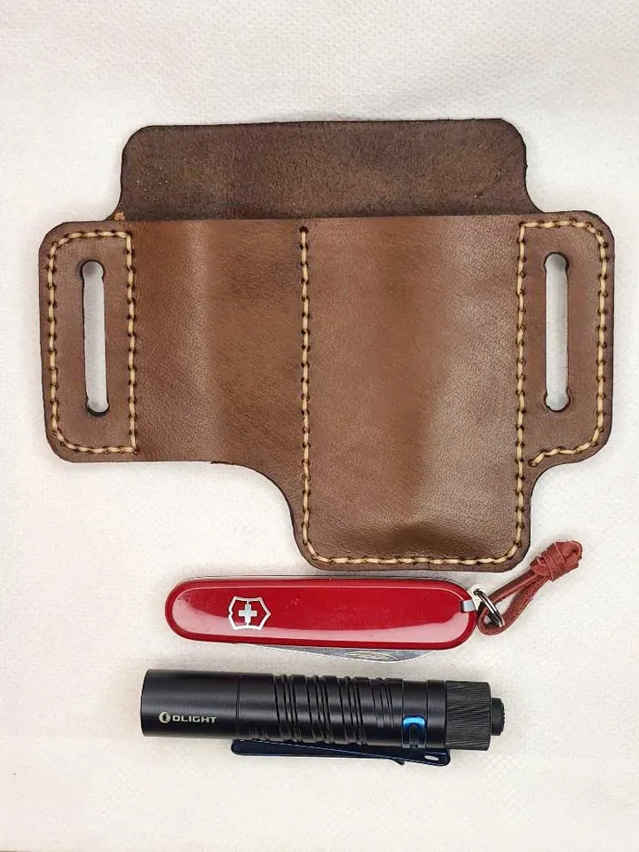 Leather EDC Tool Holster, leather belt organizer, Leather Multitool Sheath fast&easy Tutorial DIY Leather Patterns