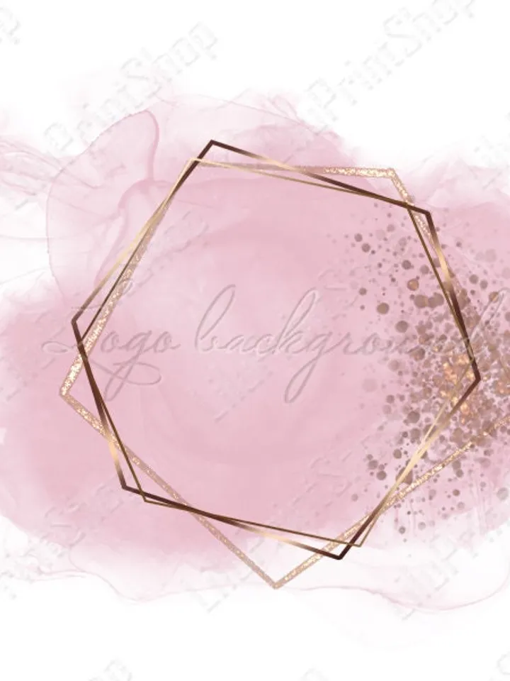 Blush Pink Logo Background Png Alcohol ink Pink and gold logo design Pink & gold confetti frame png