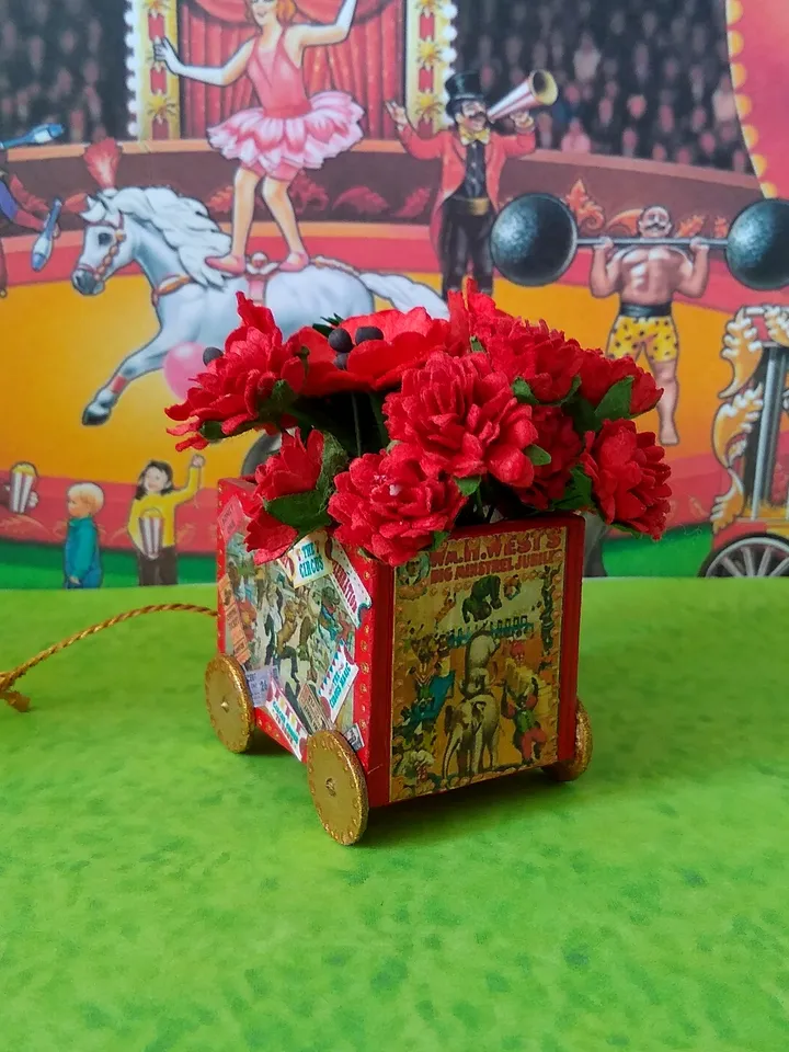 Trolley for dollhouse. Doll toy.The cart for the doll house.1:12 scale.