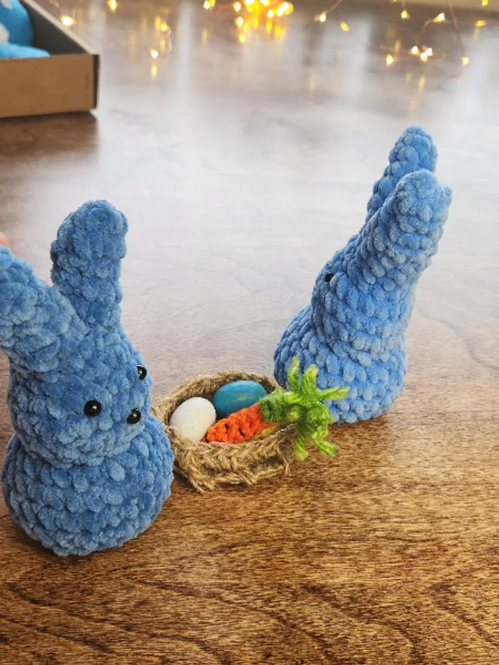 Easter Crochet Pattern: 5-Inch Peep Plush Bunny - No Sew