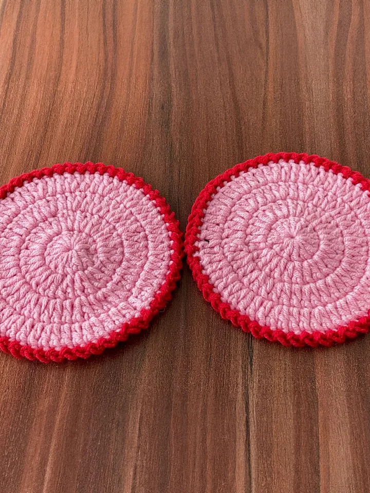 Modern Crochet Coaster Pattern, Unique DIY Cotton Round Coaster Tutorial, Perfect Handmade Table Decor Gift for Beginners
