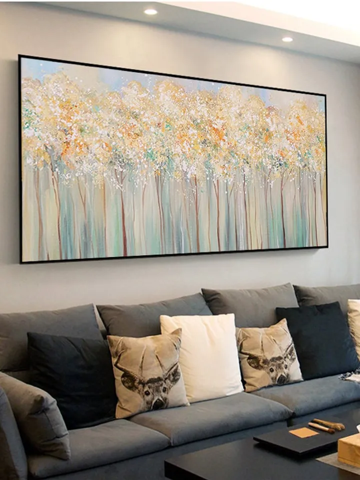 Original Oil Painting, Landscape Wall Art,Large Scale Contemporary Art Abstract Tree Painting, Large Scale Wall Art,Extra Large Oil Painting