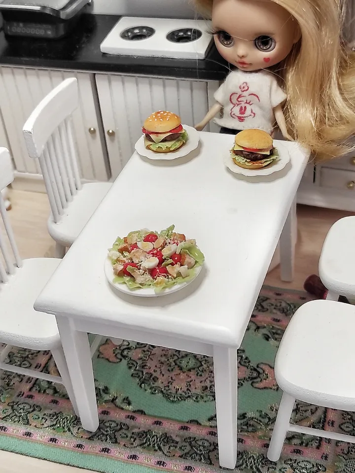Salad for dolls, realistic food, doll food, scale 1 12, miniature, doll house, food for dolls, mini food, tiny food
