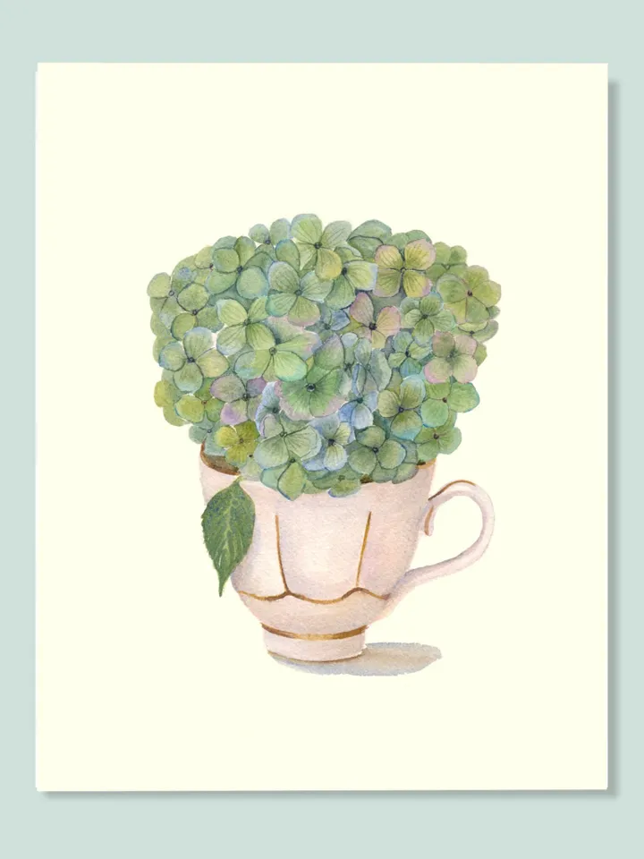 Greeting card Gift For Tea Lovers Handmade Card, Greeting Card Set Funny Birthday Card Happy Birthday Card Watercolor Cards Tea Lovers Art