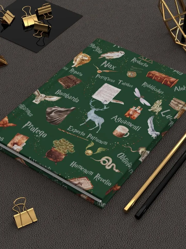 Wizarding World Hardcover Journal, Magic Notebook, Spell Book, Fantasy Diary, Gift, Magic gift Matte Journal
