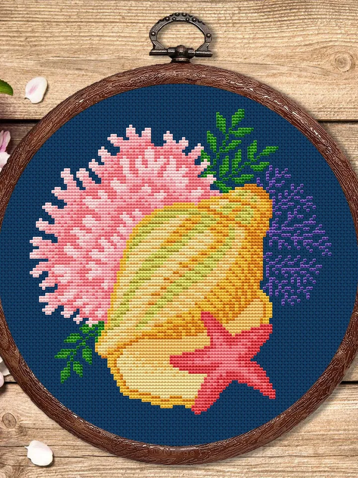 Sea Beauty Cross Stitch Pattern, See Cross Stitch Pattern, Shell Cross Stitch Pattern, Starfish Cross Stitch Patterns, Ocean pattern #oth011