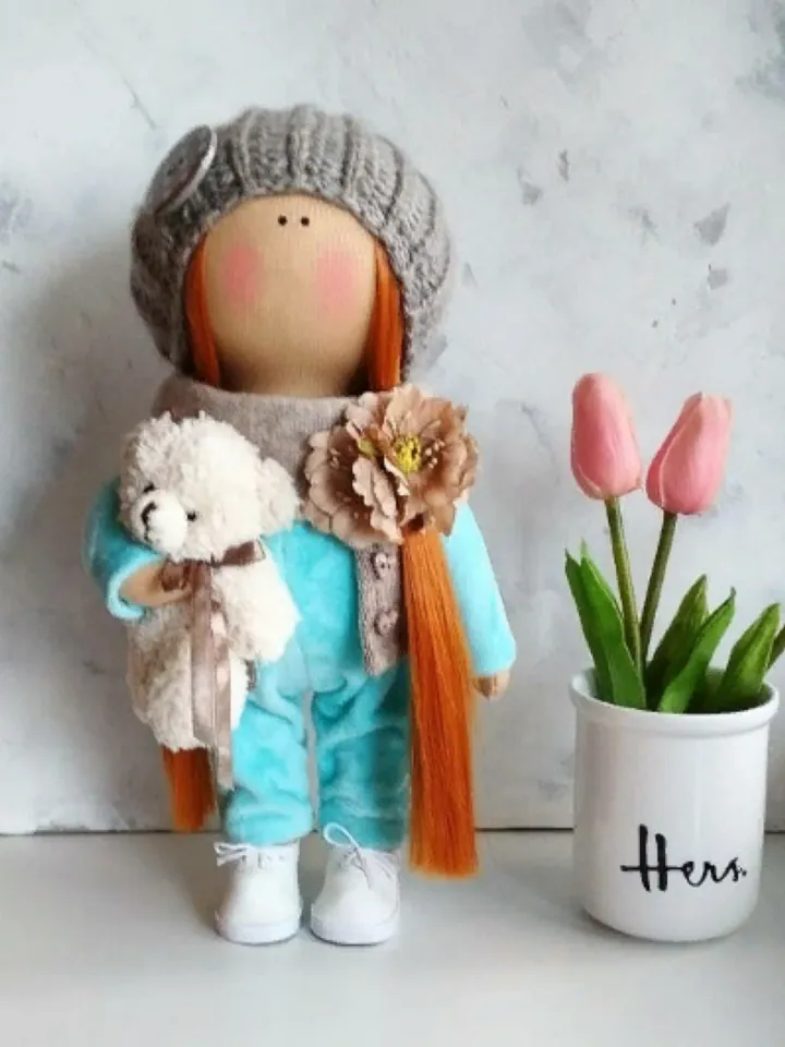 Textile interior doll/ Tilda doll/ Home decor