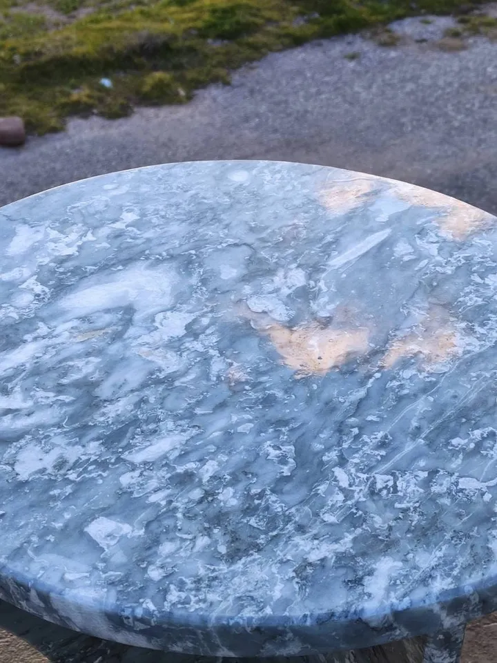 Silver Marble Side table, end table coffee table real marble handmade special series %100 real marble italian model