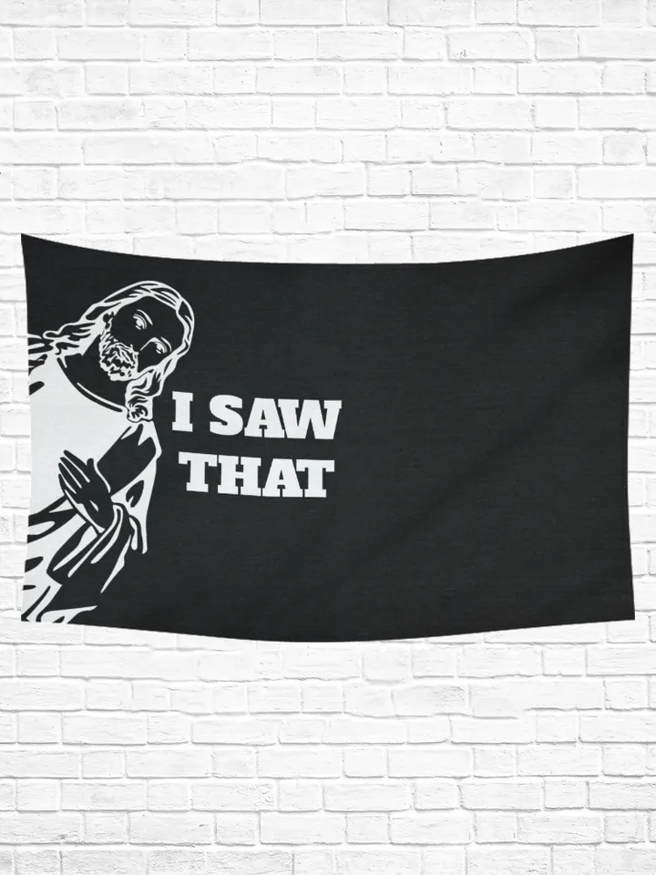 I Saw That Wall Tapestry, Cotton Linen Wall Hanging