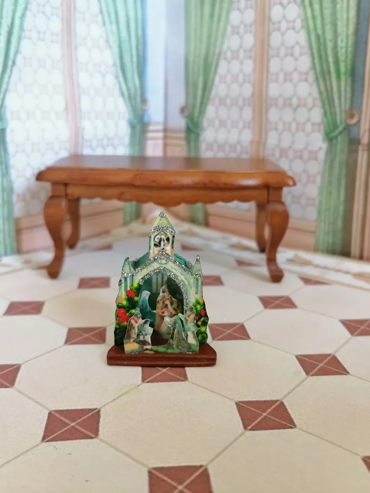 Nativity Scene. Dollhouse Miniature. 1:12. Handmade. Christmas. Christmas Gift. Author's design.
