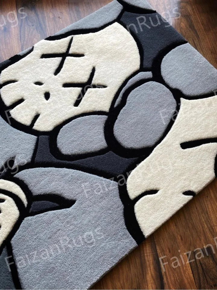 Kaws Handmade 100% Wool Rugs | Case Rugs and Carpets | Handmade Carpet For Living Room | Dining Room | Hallway | Multiroom Carpets | Drawing