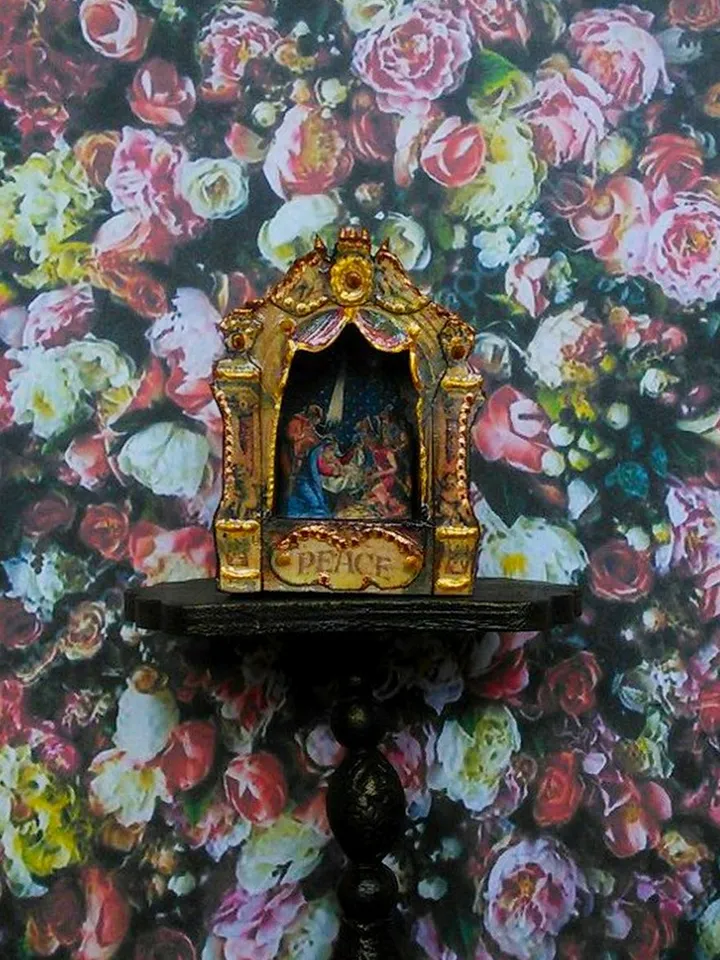 Nativity scene for a dollhouse. Christmas.1:12 scale.