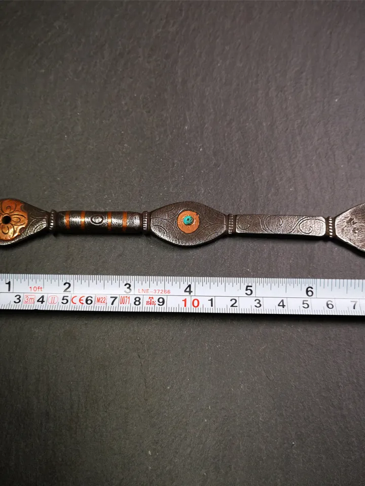 Gandhanra Handmad Tibetan Buddhist Tsog Offering Spoon,Serving Ritual Implement for Worship Ceremony,7.5" Length