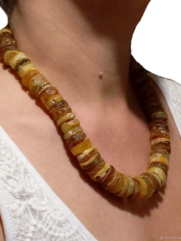 Raw Amber necklace Healing Gemstone
Big bead necklace Gift for woman
Genuine Baltic Amber jewelry
Yellow Natural stone beaded necklace