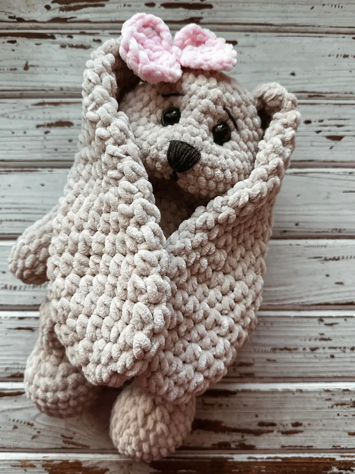 Crochet pattern softy bunny toy, rabbit doll, PDF Digital instant download, Video tutorial, stuffed animal, bunny with long ears, cute gift