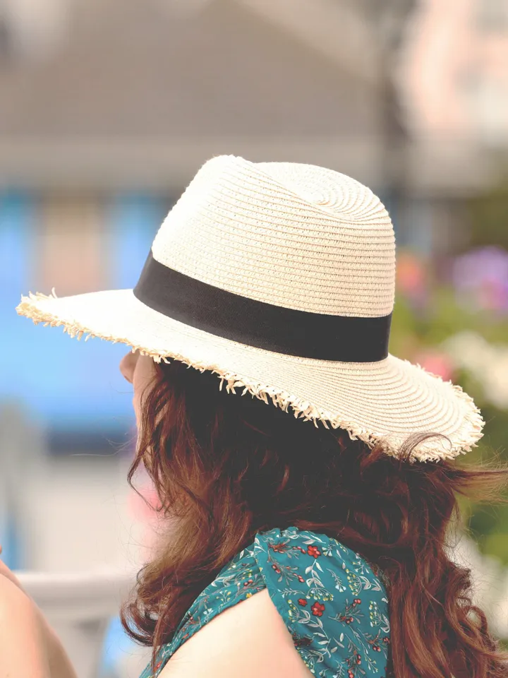 Fedora Straw hat for Women summer raffia sun hat floppy beach boho seaside hat