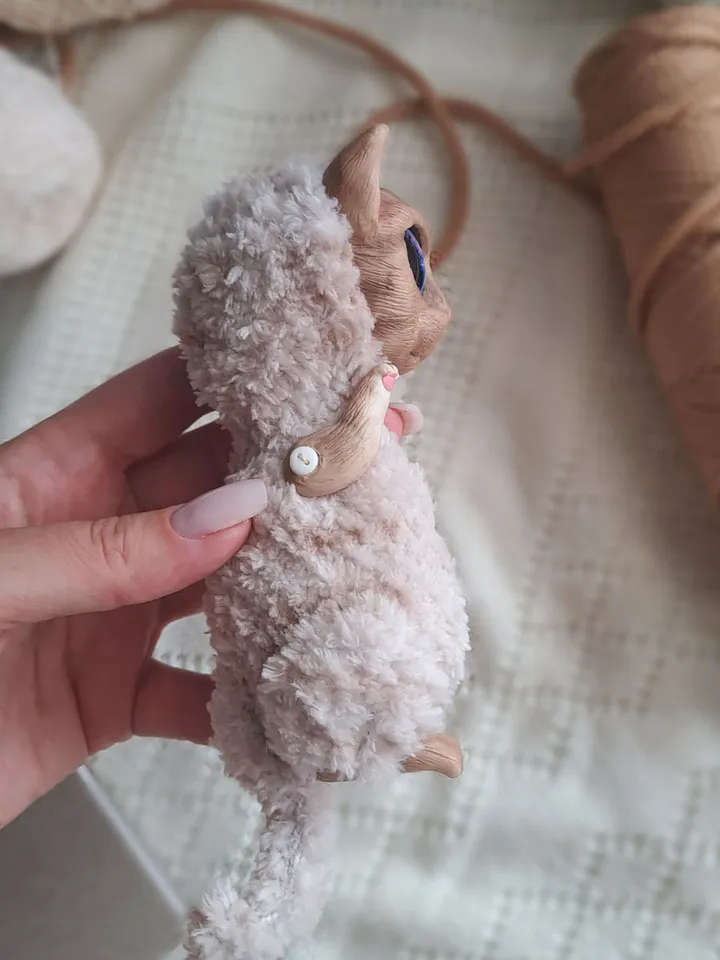 Cute cat doll, plush cat, little kitten, unique toy