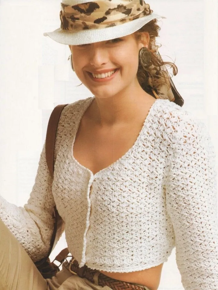 Women's top Crochet Pattern ,Crochet Crop top , Summer top, Vintage Crochet Patterns for Women