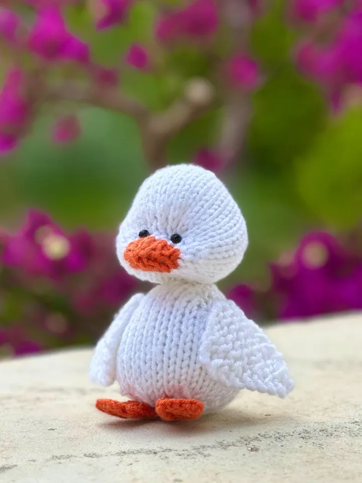 PDF Goose Knitting Pattern, Knitted Toy Tutorial, Knitted Animal Pattern, Chick Duck