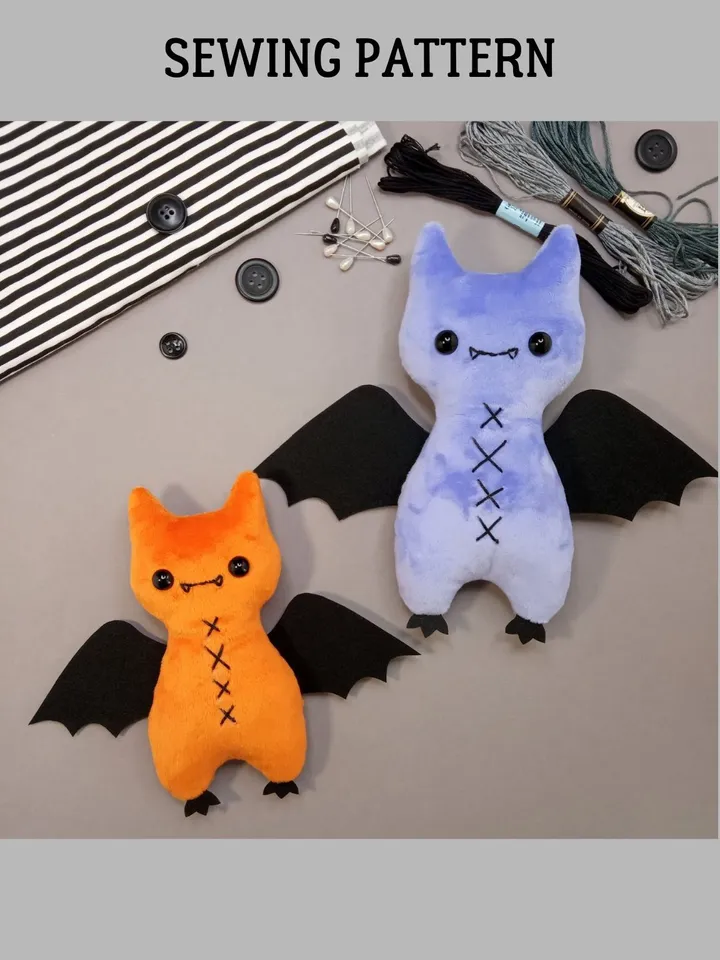 Plush Bat Sewing Pattern PDF