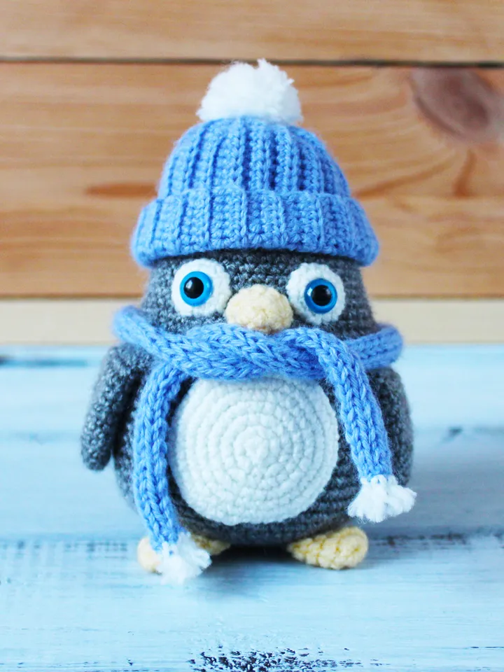 Crochet penguin toy amigurumi animals, Crochet bird amigurumi doll, Stuffed bird amigurumi crochet animals