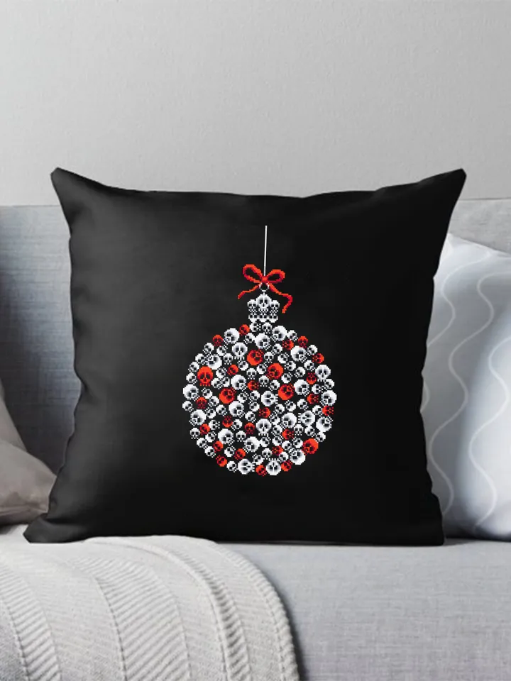Horror Christmas ball cross stitch pattern download PDF, Halloween Christmas pattern digital PDF, Gothic ornament cross stitch chart #N81