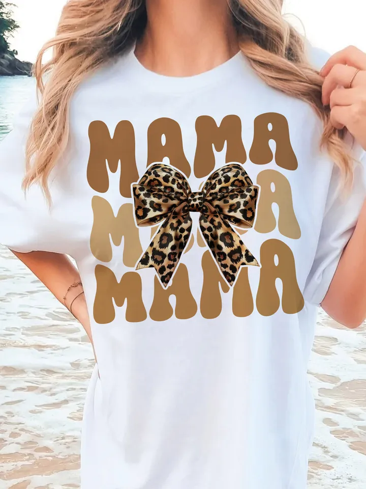 Cheetah Coquette bow png, Mama png design sublimation png retro mama png mothers day png design varsity mama png Coquette png leopard design