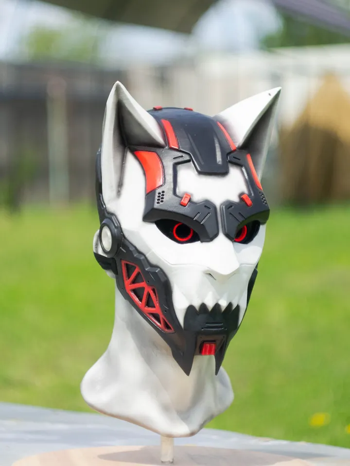 Cyber Cat Mask, CyberCat Mask, Cosplay Sci-Fi Mask, CyberPunk Mask for Halloween Photoshoot or Cosplay, Eyes with a Circle