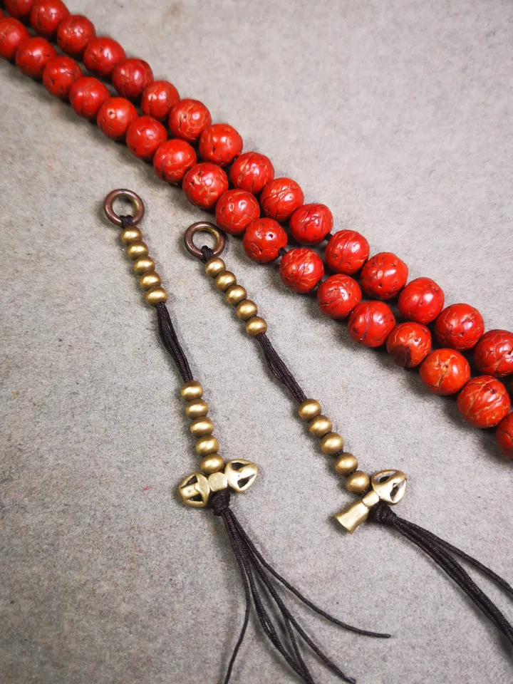 Gandhanra Handmade Tibetan Buddhist Mala Counters,Prayer Bead Counters,with Dorje and Vajra  Pendant, Made of  Brass,Mini Size