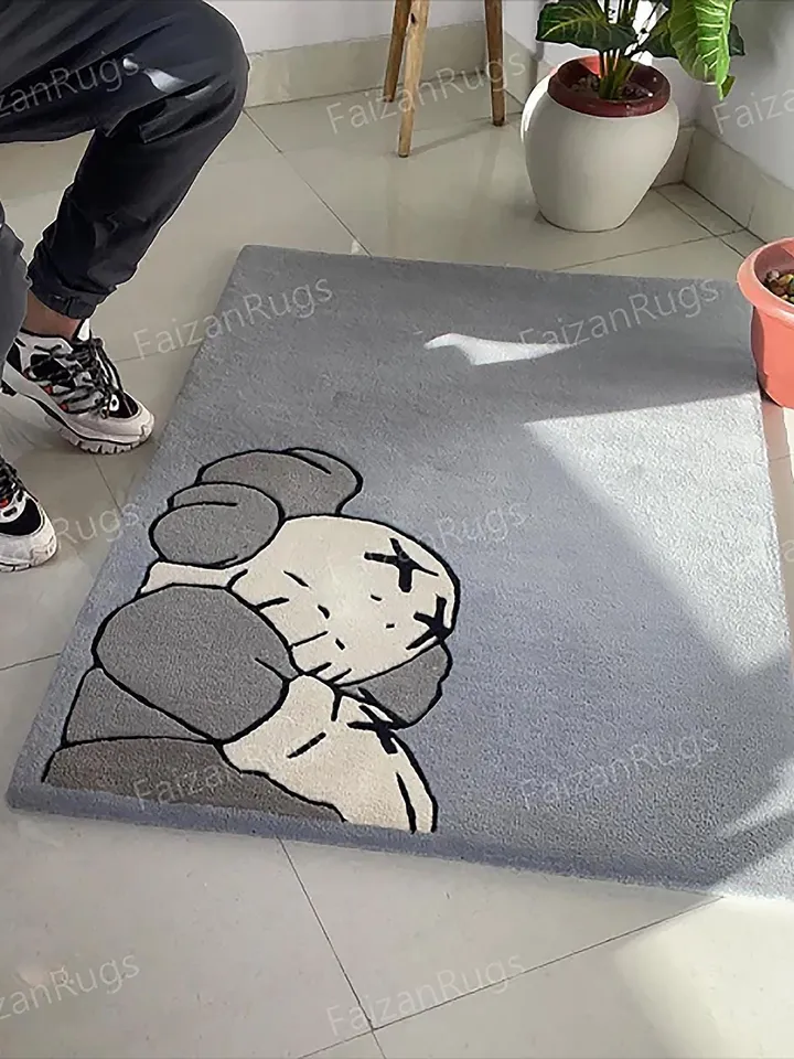 Buy 8x10 Alone Kaws Handmade 100% Wool Rugs And Carpets, Handmade Carpet For Living Room, Dining Room, Hallway, Multiroom Carpets.