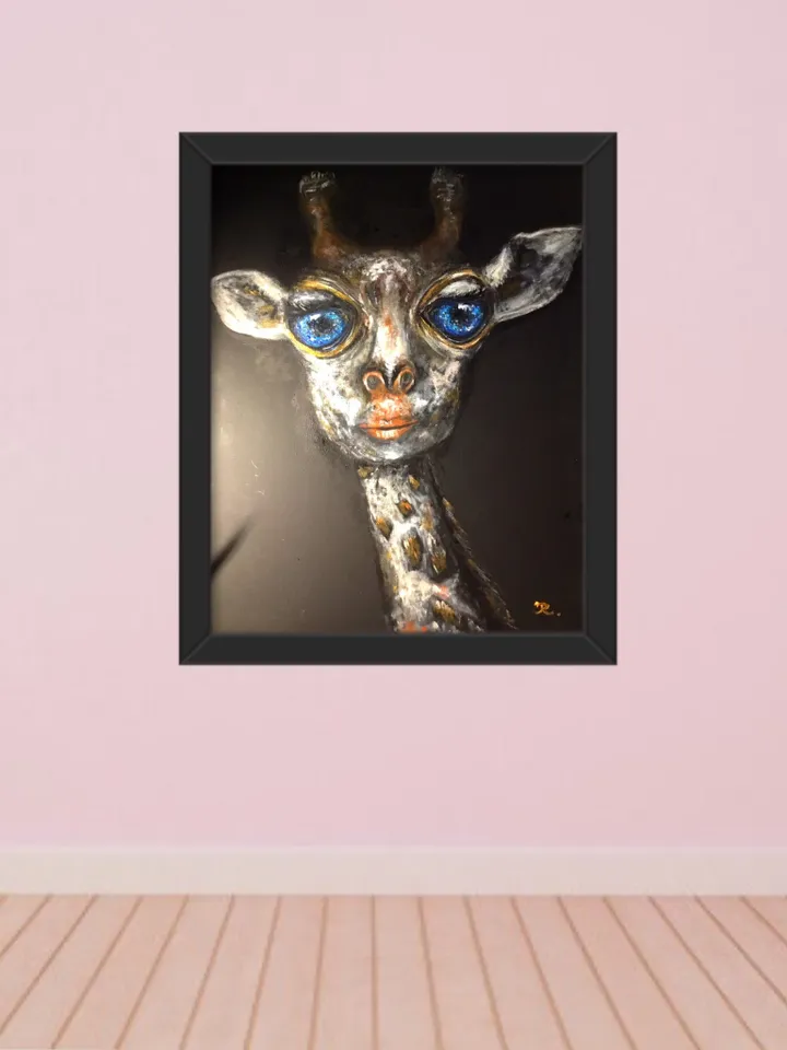 Fantasy giraffe painting,original giraffe painting,acrylic,stretched canvas.