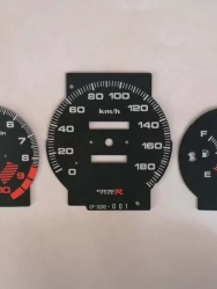 Gauge Faces Overlay kit Type-R style for JDM Honda Civic Ek VTI 180 km/h