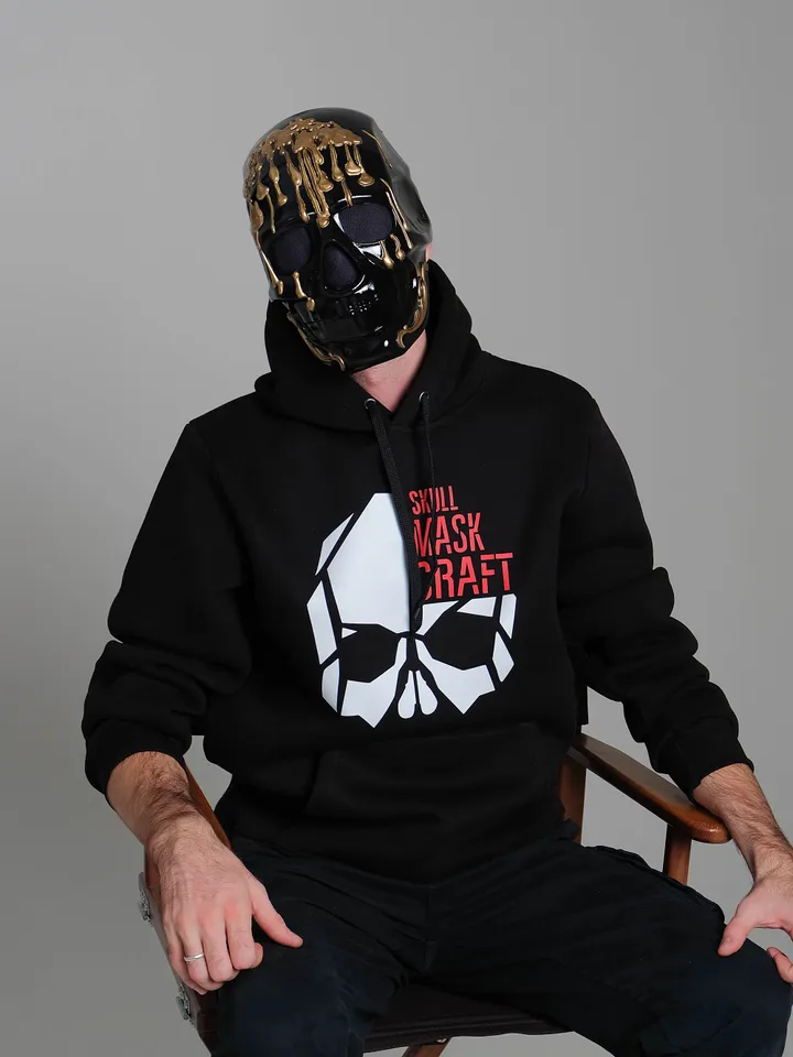 Human Skull Mask, Black Skull Mask, Cosplay Mask, Horror Mask, Moriarty Mask for Halloween Photoshoot or Cosplay