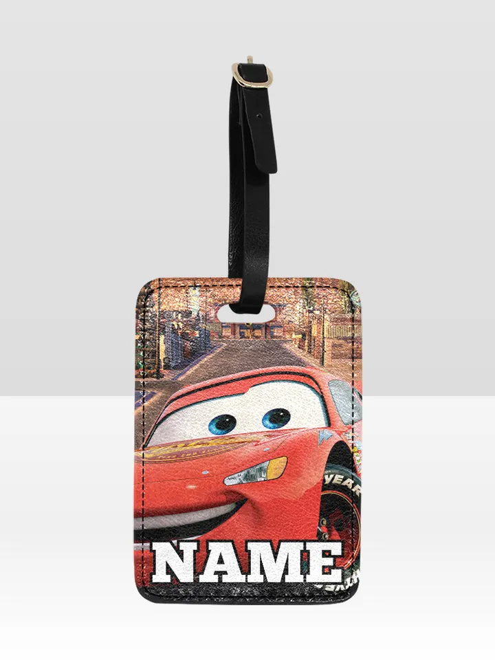 Lightning McQueen Cars Luggage Tag Custom NAME