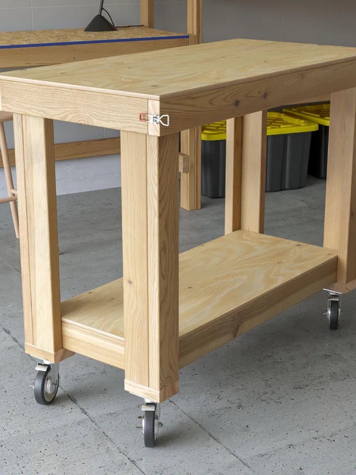 DIY Sectional Mobile Workbench Plans, PDF