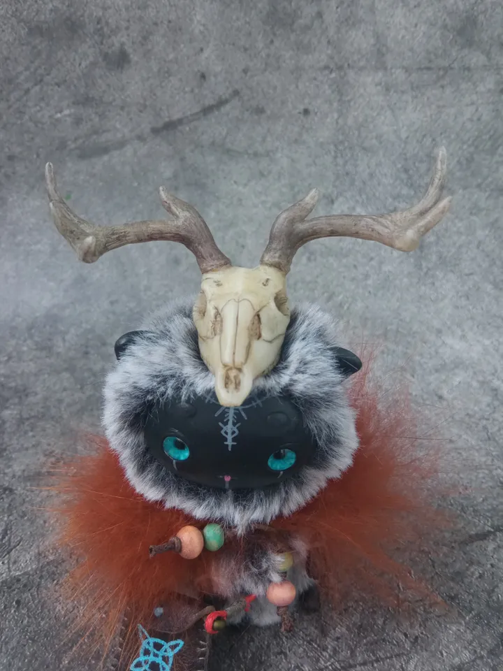 Cute viking witch cat